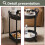 Round Side Table White with 2 Shelves and 4 Wheels 2
