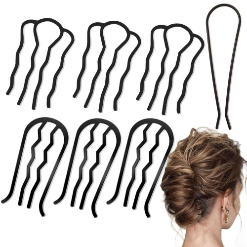 Πλαϊνή χτένα σε σχήμα U για updos, vintage στυλ, 7 τεμάχια