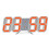 LED wall clock with digital display and night mode orange 3