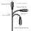 Câble de charge USB-C ultra-résistant noir 1 mètre 2