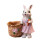Pot de fleurs lapin de Pâques avec carotte (1 pièce) 1