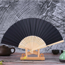 Hand Fan Silk Lace Folding Fan Solid Color
