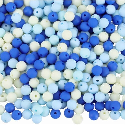 Akrylperler Matblå 8 mm Runde Afstandsstykker 500 stk.