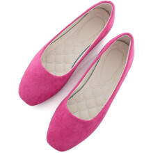 Sapatilhas femininas confortáveis de bico quadrado, modelo slip-on.