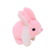 Educatief interactief loopkonijntje, roze, 8x6x4 inch.