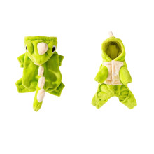 Dinosaurus Flanellen Huisdierkleding Warm Herfst Winter Maat Tot