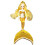 Barbie mermaid doll with yellow sequins 2
