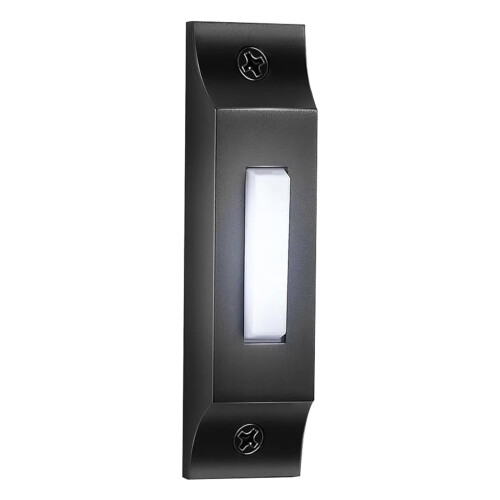 Illuminated Metal Doorbell Button Wall Mount 1 Pack