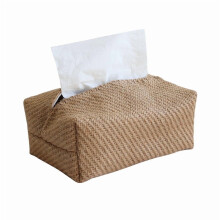 Housse rectangulaire en coton et lin pour boîte à mouchoirs (1 pièce)