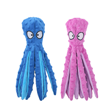 Knisterndes Plüsch-Oktopus-Hundespielzeug, 2er-Pack, Lila-Blau