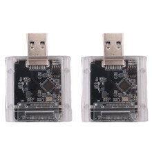 2X M2 NGFF SSD Case M.2 to USB 3.0 Gen1 5Gbps High-Speed SSD Enclosure for M.2 NGFF SSD 2230 2242 2260 2280 SSD