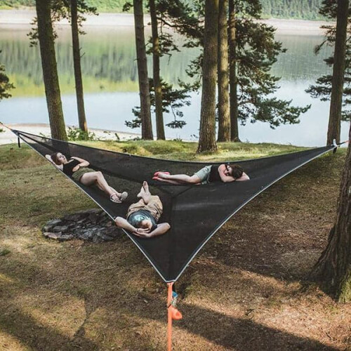 Camping Hammock Triangle Mesh Portable Green 280x280x280cm 2