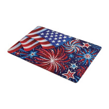 Patriottische 4 juli deurmat rood wit blauw 18x30 inch