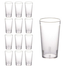 Bicchieri da bibita in plastica infrangibili RUseeN, confezione da 12 pezzi, 473 ml (16 oz)