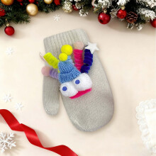 Aolie winterhandschoenen met cartoonprint, fleece, warme wanten (1 paar)