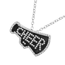 Cheerleader ketting met kubische zirkonia, lichtgewicht zinklegering