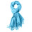 Cachecol feminino macio e liso, grosso e quente, azul celeste. 1