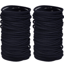 Elastic Hair Ties4mm50-Pack for Medium Hair