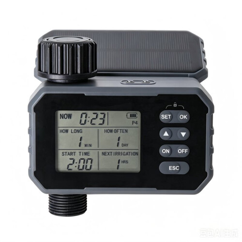 Solar Sprinkler Timer Rechargeable Water Timer with Rain Sensor Automatic Hose Irrigation for Garden Lawn Yard