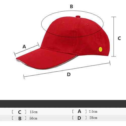 Casquette de baseball LED rechargeable et ajustable unisexe 1