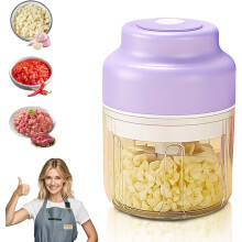 Garlic Chopper USB Rechargeable 250ml Stainless Steel Blade