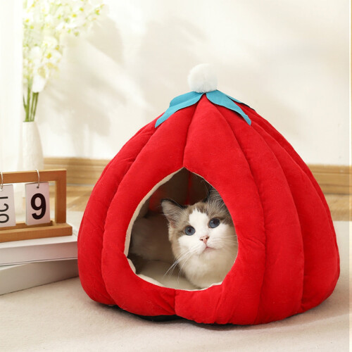 Kerstkattenmand/grot met afneembaar kussen (2-in-1)