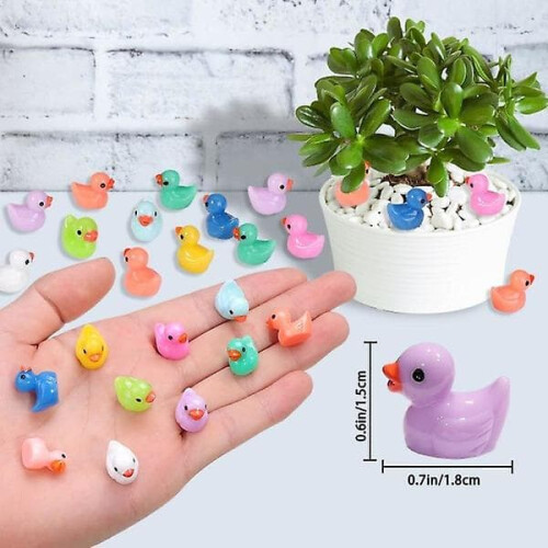 Mini Duck Figurines Resin 10 Colors 200pcs 2