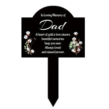 Acrylic memorial grave marker for mom and dad, 1piece
