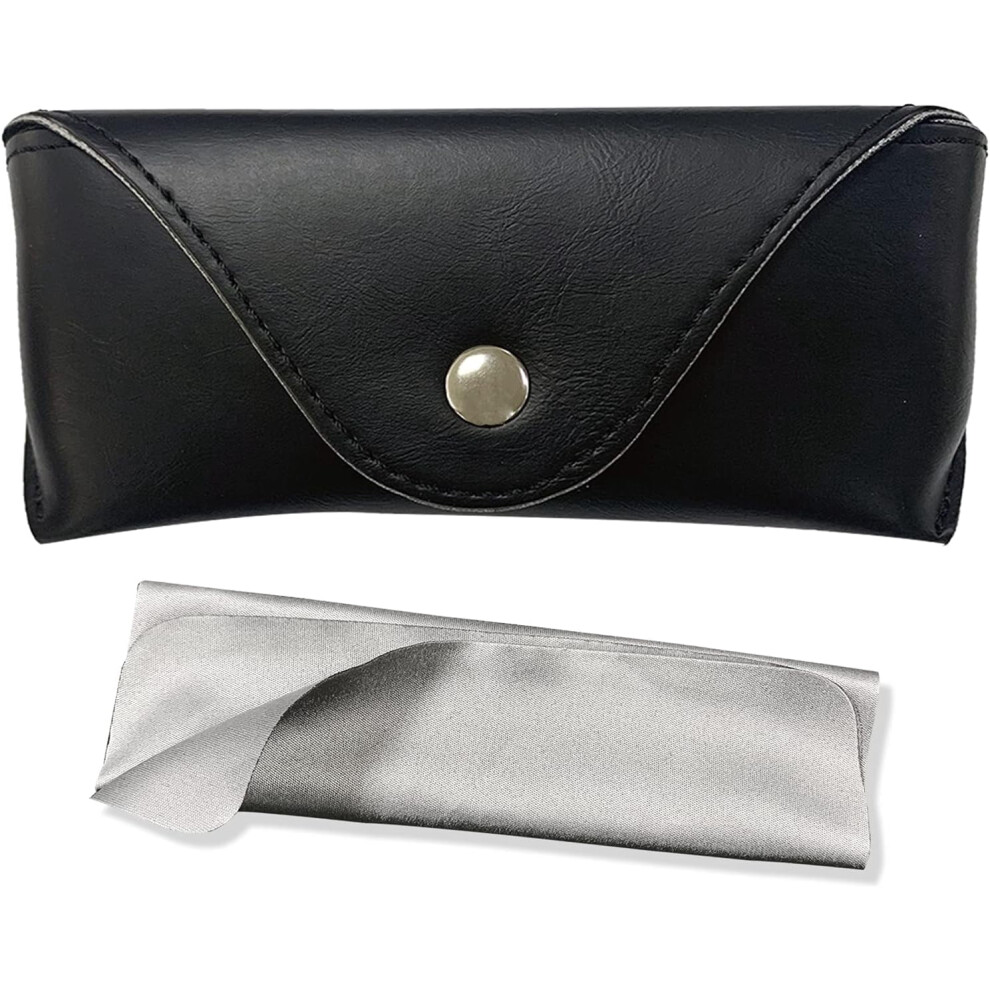 Leather Glasses Case Portable Slim Horizontal Pouch