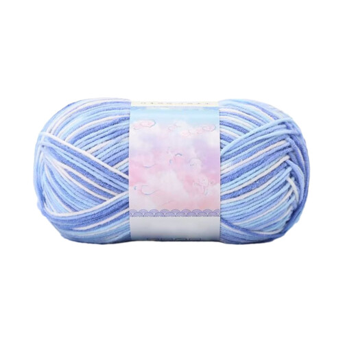 Tie-Dye Milk Wool Yarn Thick Soft Cotton Blend 130m