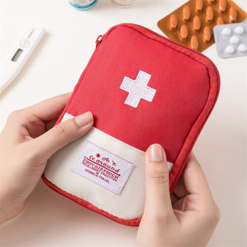 Mini portable medical bag pink large 1