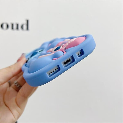 Capa compatível com iPhone 6/7/8/XR/11/12/13/14/15/16, Lilo & Stitch, capa de silicone macia e fofa para celular, compatível com iPhone 16 Pro Max. 2