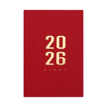2026A5 datiertes Notizbuch mit Ledereinband und