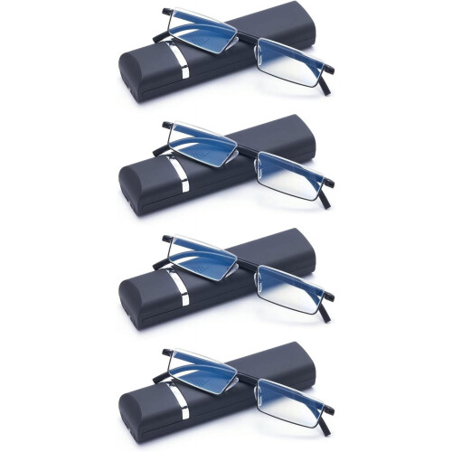 Lesebrillen für Herren mit Blaulichtfilter, 4er-Pack