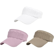 Chapéu de malha feminino com viseira (3 peças)