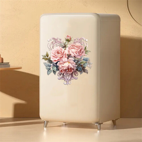 Valentinstag Herzaufkleber rosa Blume