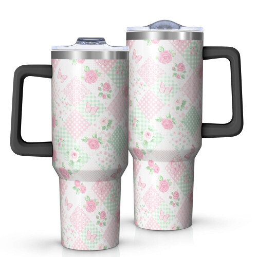 Isolierbecher „Pioneer“ mit Blumenmuster, 1,2 Liter
