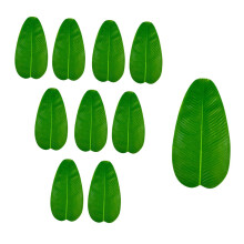 10 Pieces Simulated Banana Leaf Decorative Placemat Artificial Banana Leaf Decor M