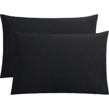 Microvezel kussenslopen, queensize, 2 stuks, zwart