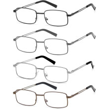 Lesebrille für Herren, Metall, Edelstahl, Flex-Lesebrille