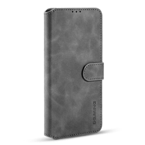 Samsung Galaxy S21 retro leather case grey 1