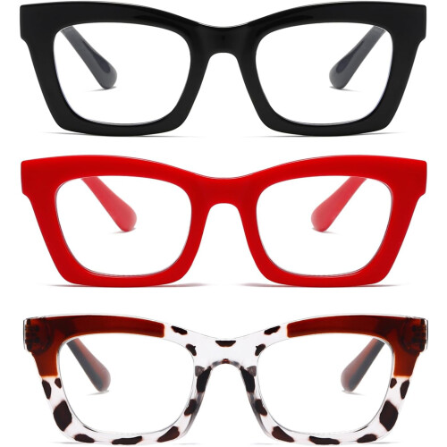 Oprah-Style Blaulichtfilter-Lesebrille, quadratisch