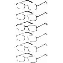 Lesebrille für Herren, Metall, Edelstahl, Flex-Lesebrille