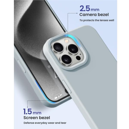 iPhone 11 silicone case shockproof light grey 1