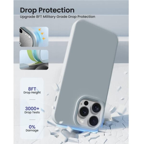 iPhone 11 silicone case shockproof light grey 2