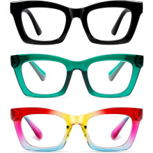 Lesebrille mit Blaulichtfilter und quadratischem Federscharnier