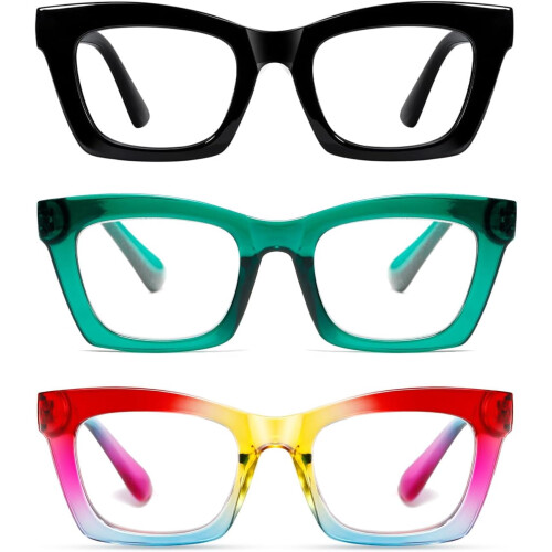 Lesebrille mit Blaulichtfilter und quadratischem Federscharnier