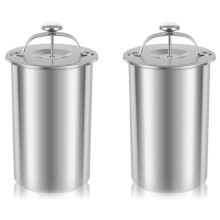 2X Meat Press Cooker 304Stainless Steel Ham Press Maker Round Shape Homemade Deli Meat Press Machine