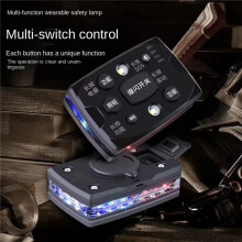 2X Shoulder Light LED Shoulder Clip Type Red and Flash Operation Orientation Safety Light,Outdoor Fishing Riding