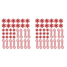 96 Pieces Christmas Candy Canes Candy Swirl Garland Plastic Candy Decoration Tree Candy Garland Ornaments for Xmas Party